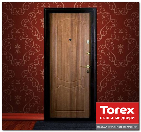 Отделка двери ТОРЭКС панелями МДФ