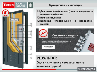 Замочная система двери